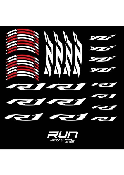 Yamaha Yzf R1 Kırmızı Jant Şeridi Sticker