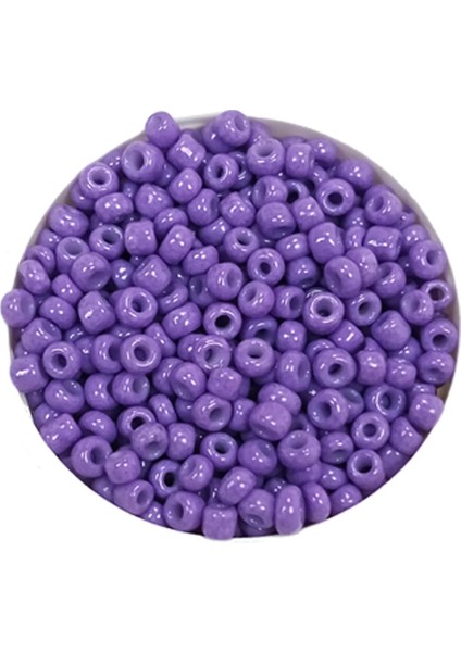 Dökme Cam Kum Boncuk (11/0) 2 mm - 60 Gram - Eflatun - BNC055