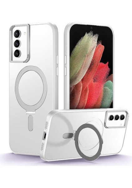 Samsung Galaxy S23 Uyumlu Kılıf Zebana First Class Standlı Magsafe Silikon Kılıf Şeffaf indirimleri
