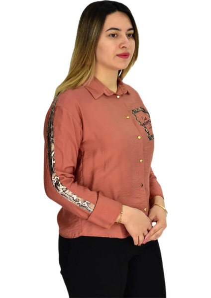 Kadın Kol Omuz Işlemeli Gömlek B6395 BGL-ST02545