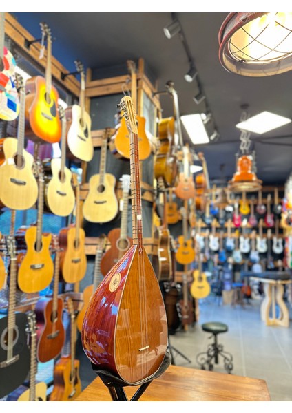 Kısa Sap Tam Profesyonel Gitar Burgulu Paduk Bağlama 40 Tekne Jak Girişli