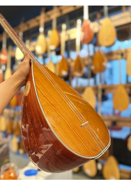Kısa Sap Tam Profesyonel Gitar Burgulu Paduk Bağlama 40 Tekne Jak Girişli