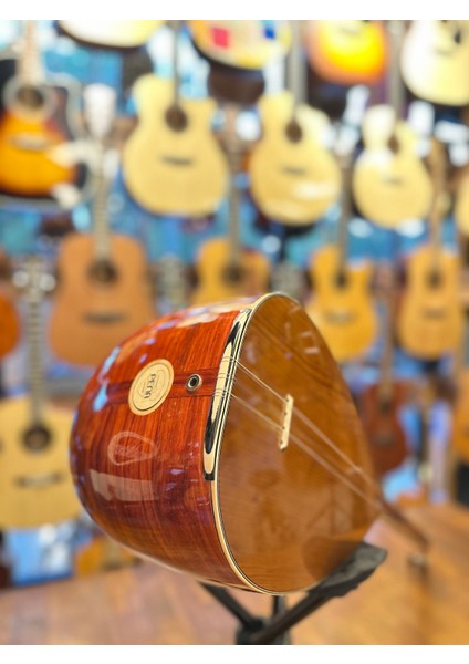 Kısa Sap Tam Profesyonel Gitar Burgulu Paduk Bağlama 40 Tekne Jak Girişli