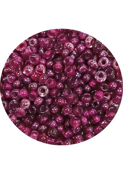 Dökme Cam Kum Boncuk (11/0) 2 mm - 60 Gram - Mor - BNC040