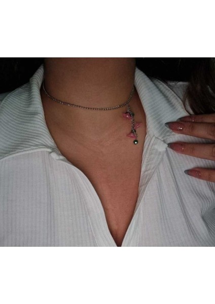 Fairycore Çiçek Choker Y2K
