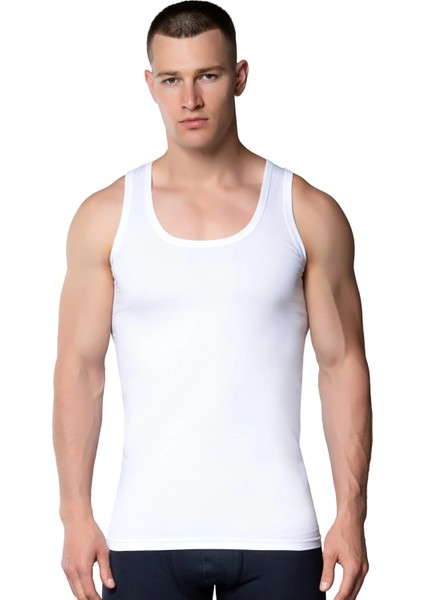 All Shoppıng Gümüş 3001 6'lı Paket Pamuk Penye Erkek Atlet