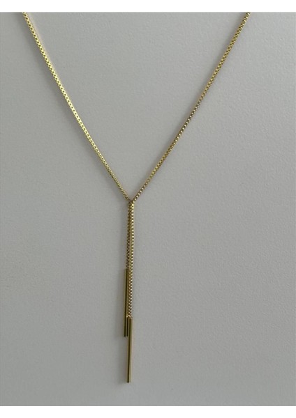 Çelik Uzun Sallantılı Y Gold Kolye (60-70 Cm) fiyatları
