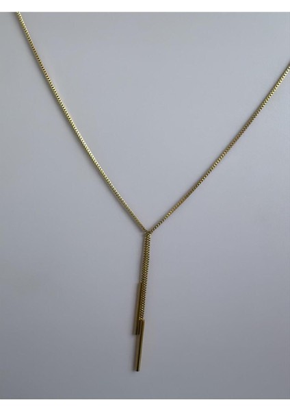 Çelik Uzun Sallantılı Y Gold Kolye (60-70 Cm) fırsatları