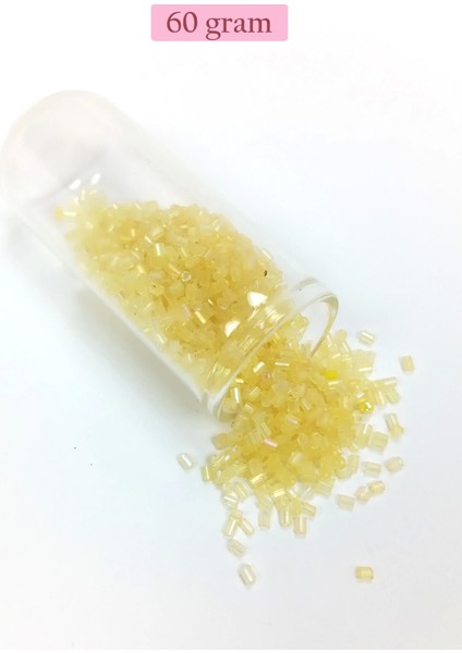 Kesme Cam Boncuk 2mm - 60 Gram - Şeffaf Sarı - BNC351