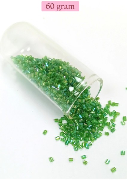 Kesme Cam Boncuk 2mm - 60 Gram - Şeffaf Yeşil - BNC355