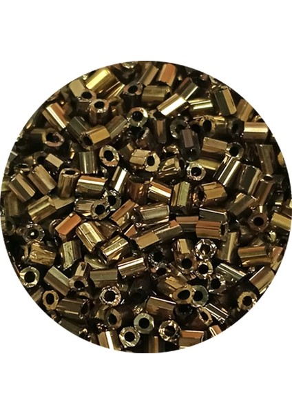 Kesme Cam Boncuk 2mm - 20 Gram - Metalik Sarı -BNC342
