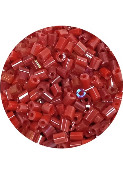 Kesme Cam Boncuk 2mm - 20 Gram - Koyu Kırmızı -BNC322