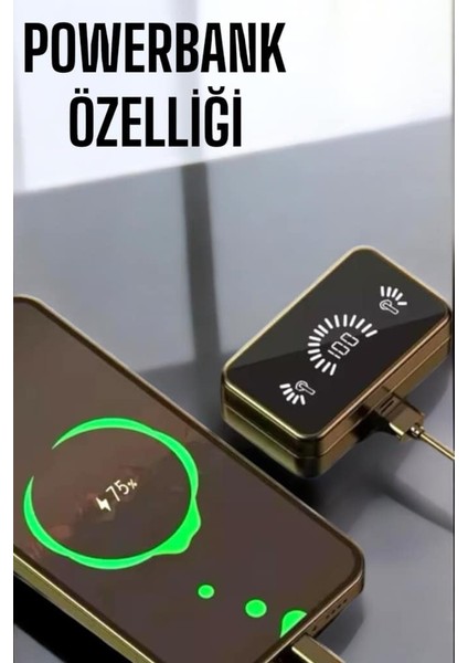 Kablosuz Kulaklık S20 Kulaklık Dijital Şarj Göstergeli