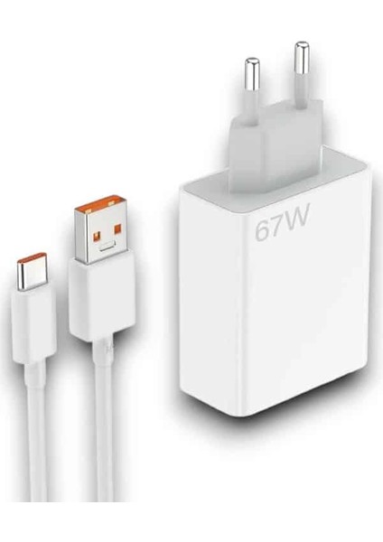 67W Hızlı Şarj Adaptörü ve Kablosu, Turbo Hızlı Şarj