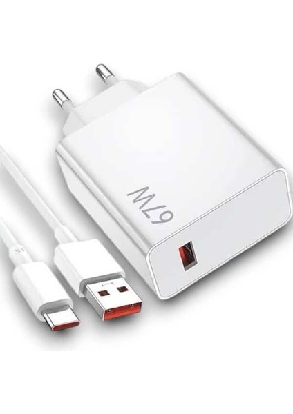 67W Hızlı Şarj Adaptörü ve Kablosu, Turbo Hızlı Şarj