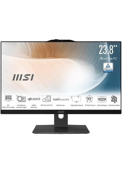 Msı 23.8" Dokunmatık Modern AM242TP 12M-1678XTR05 Core I5 1235U-8GB RAM-512GB NVME-W11 Pro
