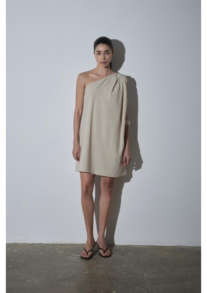 Natürel Zayden Tek Omuzlu Elbise fırsatları