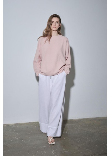 Pudra Ole Oversize Keten Bluz