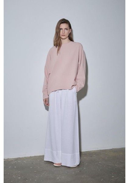 Pudra Ole Oversize Keten Bluz