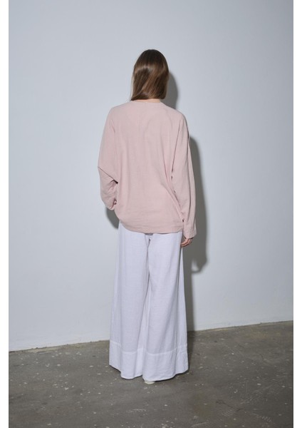 Pudra Ole Oversize Keten Bluz