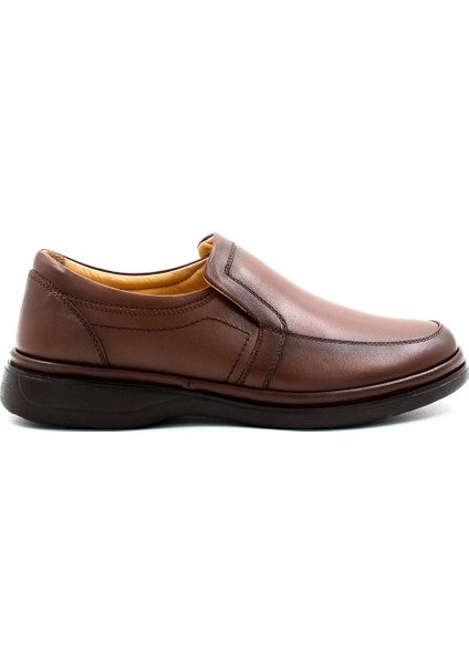 Hakiki Deri Ortopedik Erkek Casual Günlük Rahat Comfort Taban Bağcıksız Ayakkabı 662ma209