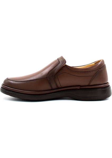 Hakiki Deri Ortopedik Erkek Casual Günlük Rahat Comfort Taban Bağcıksız Ayakkabı 662ma209