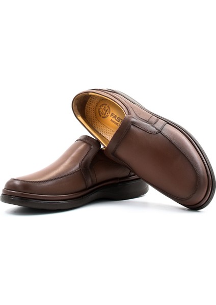 Hakiki Deri Ortopedik Erkek Casual Günlük Rahat Comfort Taban Bağcıksız Ayakkabı 662ma209