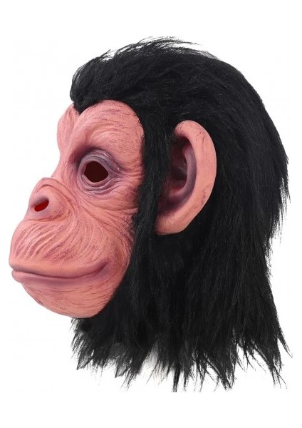 Siyah Saçlı Lateks Şempanze Maskesi indirimleri