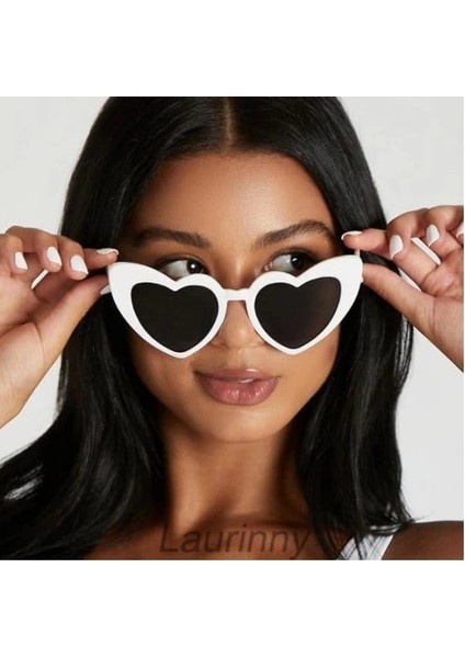 Beyaz Renk Kalp Şekilli Parti Gözlüğü fiyatları