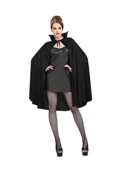 Siyah Renk Yakalı Halloween Pelerini 90 cm fiyatları