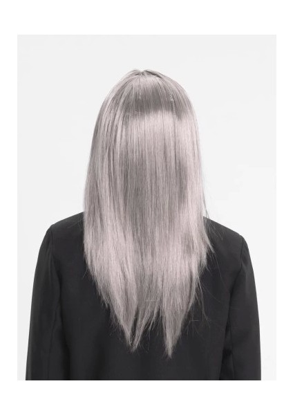 Platin Gri Gümüş Uzun Parti Peruğu fiyatları
