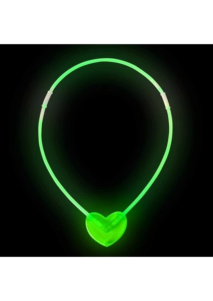 Karanlıkta Yanan Glow Kalp Şekilli Kolye 6 Adet fırsatları
