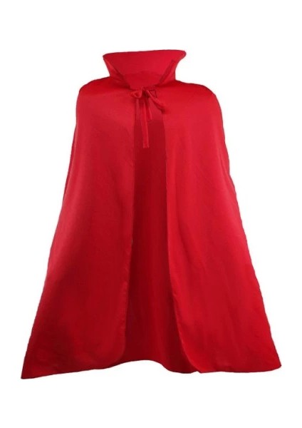 Kırmızı Renk Yakalı Pelerin 120 cm fiyatları