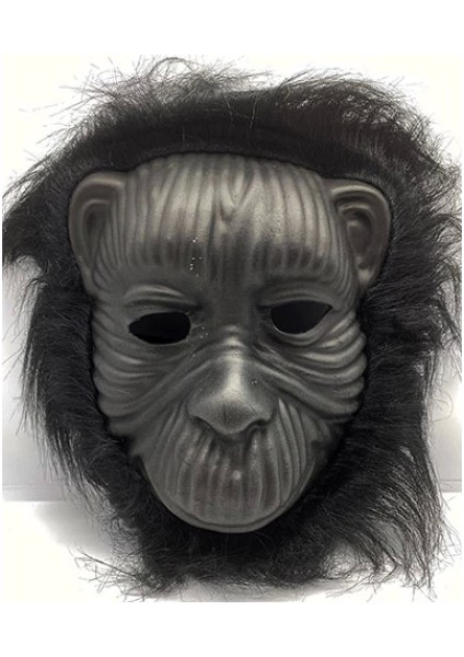 Siyah Eva Goril Maskesi Peluş Tüylü Orangutan Model
