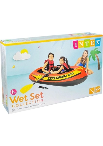 IB58331 Intex Explorer Bot 200 Set (Kürek Pompa) 185X94X41 cm