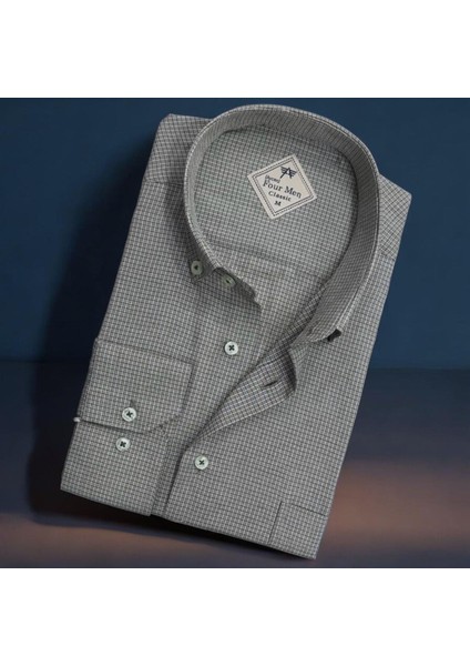 Linen Keten Hafif Kumaş Uzun Kollu Erkek Gömlek (Regular Kalıp)