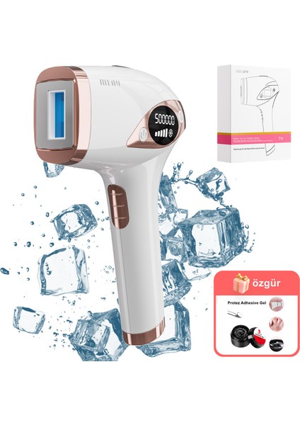Buz Başlıklı Ipl Lazer Epilasyon Vücut + Yüz + Özel Bölgelere Uygundur Bay&bayan Ipl Lazer Cihazı + Protez Adhesive Gel Hediye