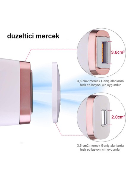 Buz Başlıklı Ipl Lazer Epilasyon Vücut + Yüz + Özel Bölgelere Uygundur Bay&bayan Ipl Lazer Cihazı + Protez Adhesive Gel Hediye
