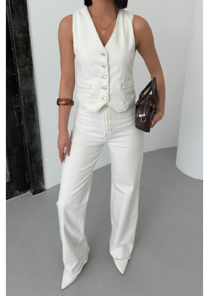 8014 Kadın Jean Yelek fiyatları