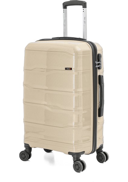 23 Orta Boy Kırılmaz Polipropilen Valiz Seyahat Tatil Çeyiz Tekerlekli