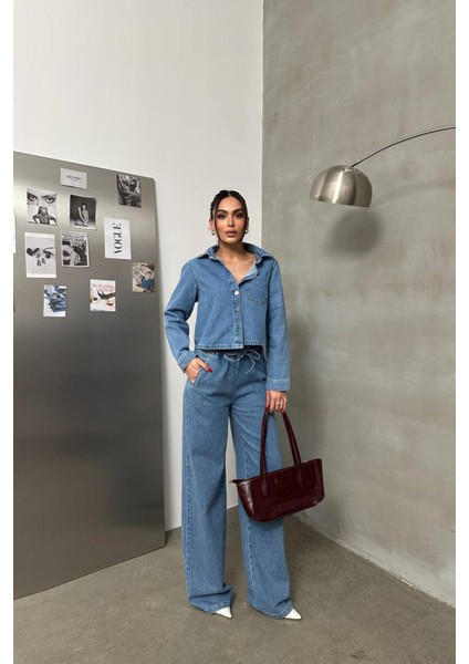 7888 Palazzo Kadını Jean Pantolon