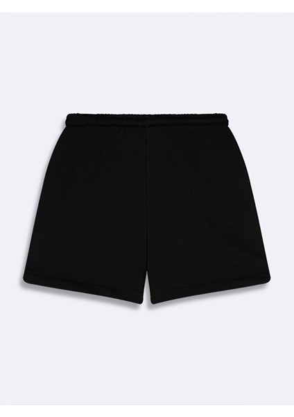 Beli Lastikli Mini Siyah Şort