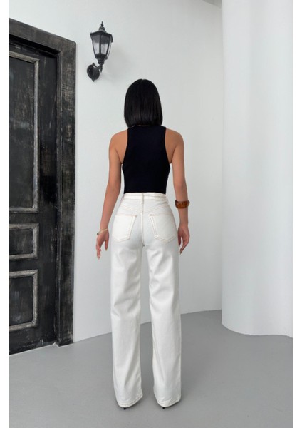 8012 Wide Leg Kadın Jean Pantolon indirimleri