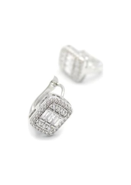 Baget Taşlı Küpe - Gümüş fiyatları