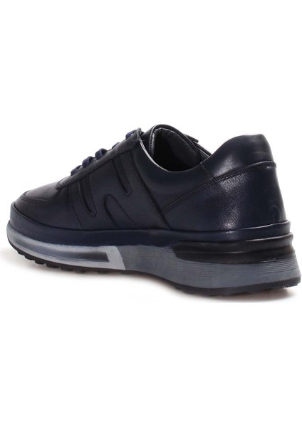 Erkek Hakiki Deri Sneaker Günlük Rahat Spor Yürüyüş Casual Bağcıklı Ayakkabı Lacivert 600ma326 fiyatları