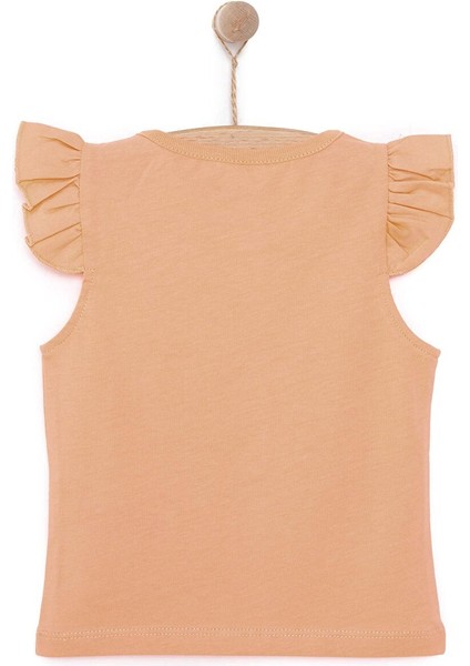 Basic Kız Gülen Çiçek Baskılı Atlet T-Shirt Kız Bebek