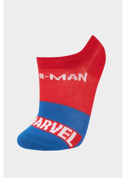 Erkek Çocuk Marvel Spiderman 3'lü Pamuklu Patik Çorap F2580A8NS