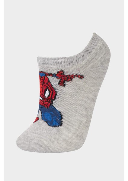 Erkek Çocuk Marvel Spiderman 3'lü Pamuklu Patik Çorap F2580A8NS