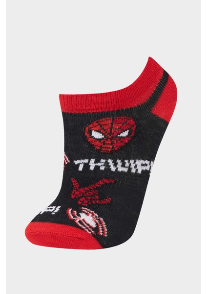 Erkek Çocuk Marvel Spiderman 3'lü Pamuklu Patik Çorap F2580A8NS