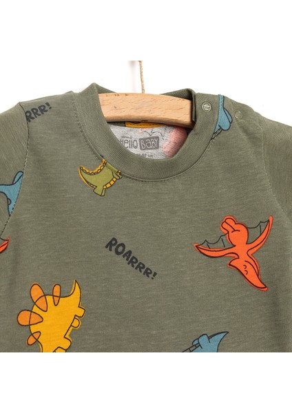 Baskılı 2 Ip Yenidoğan Erkek Tshirt-Şort Erkek Bebek